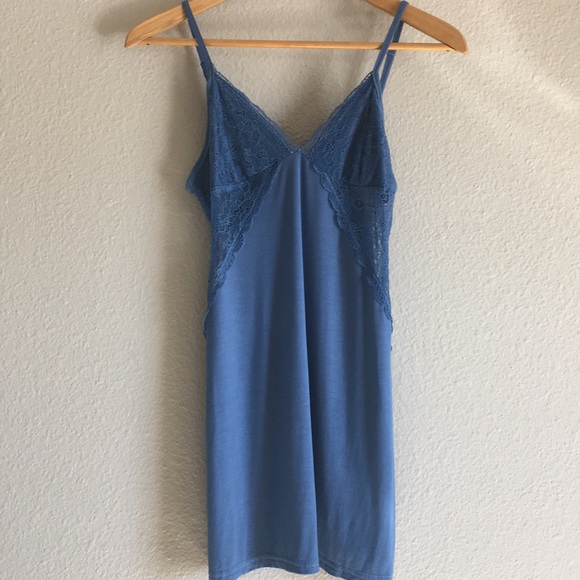 Tops - French Blue Lace Flowy Tank/Cami/Nightgown